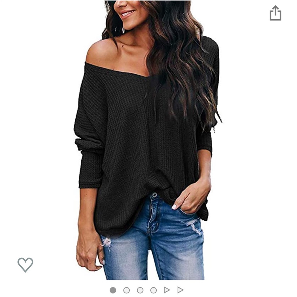 Women's Casual V-Neck Off Shoulder Batwing Sleeve